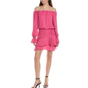 New Krisa x Revolve Pink Off-Shoulder Dress